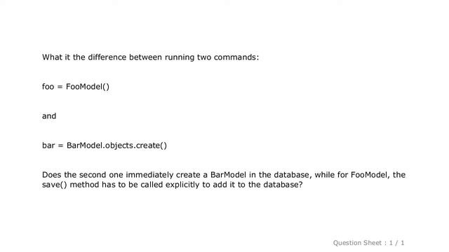 Django : Django Model() vs Model.objects.create() смотреть онлайн