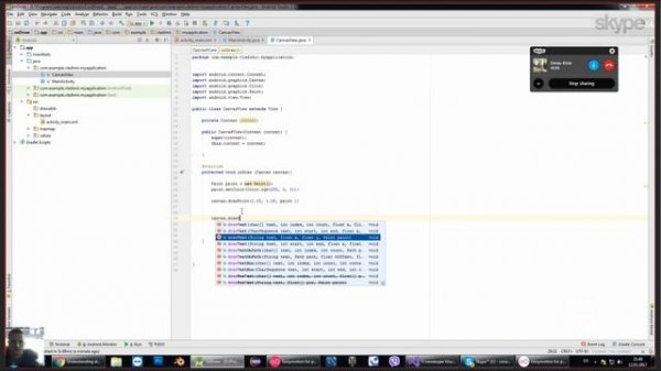 Android Canvas простой пример (java)
