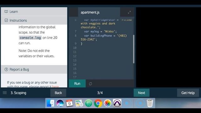 Learn Javascript 2017, Scoping, Codecademy смотреть онлайн