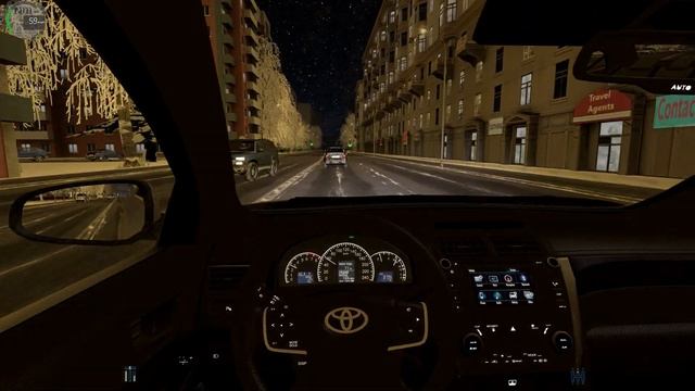 Toyota Camry V50 - Night Drive - City Car Driving смотреть онлайн