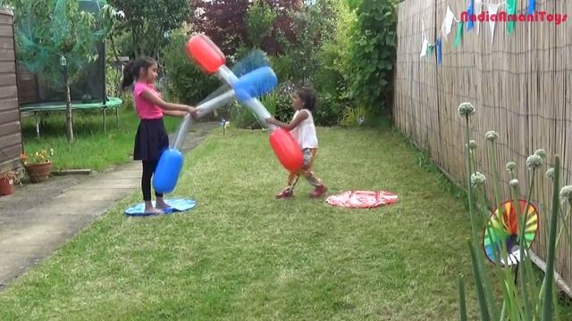 Outdoor Inflatable Gladiator Game Set | Kids Childrens Summer Garden Fun Toy смотреть онлайн
