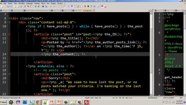 WordPress Child Theming 2.0 The Loop and Single.php Part 2 смотреть онлайн