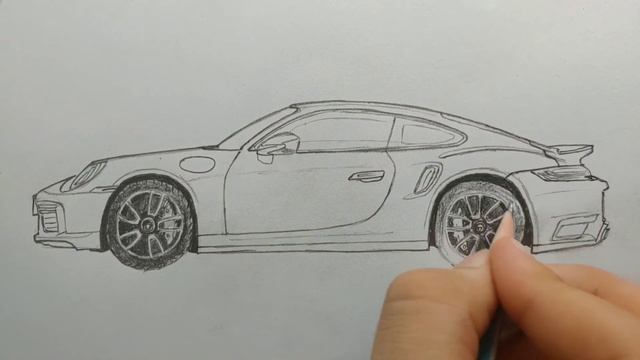 How to draw Porsche Car | Porsche 911 Turbo 2020 смотреть онлайн