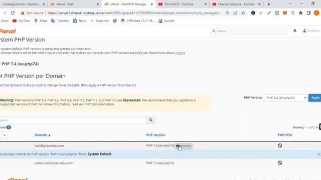 How to change php version from cpanel 2022 updated #free #cpanel #2022 смотреть онлайн