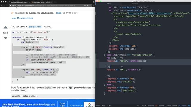 Node.js-32.App 제작-POST 방식으로 전송된 데이터 받기 смотреть онлайн