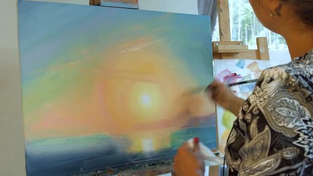 Мастер класс от Ольги Базановой - "Айвазовский" Гиперреализм смотреть онлайн