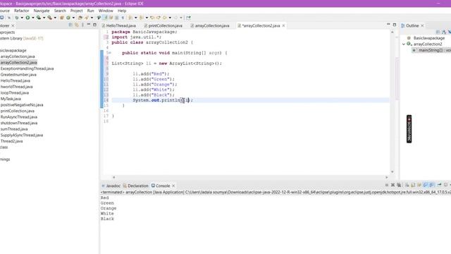 A Java Program to remove third element from arrayList | Java смотреть онлайн