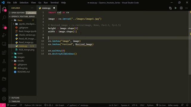 How to resize the image | opencv python смотреть онлайн