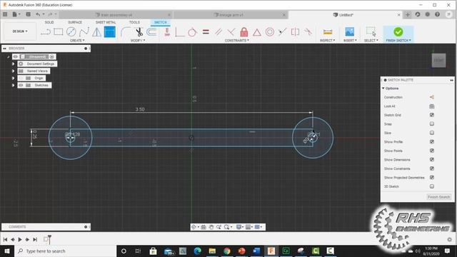 Modeling a Toy Train Linkage Arm with Fusion 360 смотреть онлайн