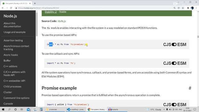 how to solved fs module error in nodejs | how to display fs function | смотреть онлайн