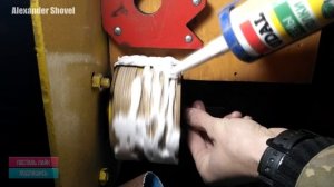 Как обрезинить колесо с фанеры на гриндере? How to trim a wheel on grinder