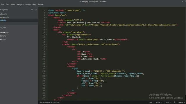 CRUD Application in PHP | Atharv Vishwas Gupta | #3 Displaying Data смотреть онлайн
