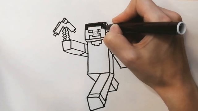 Рисуем СТИВА из МАЙНКРАФТ / Как нарисовать Майнкрафт Стива / Minecraft drawing смотреть онлайн