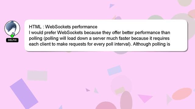 HTML : WebSockets performance смотреть онлайн