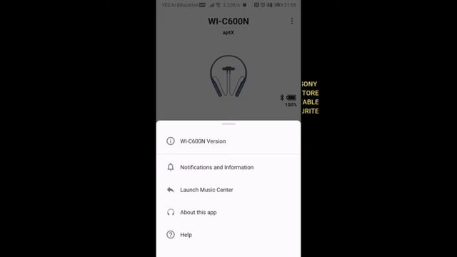 SONY EARPHONE WI C600N смотреть онлайн