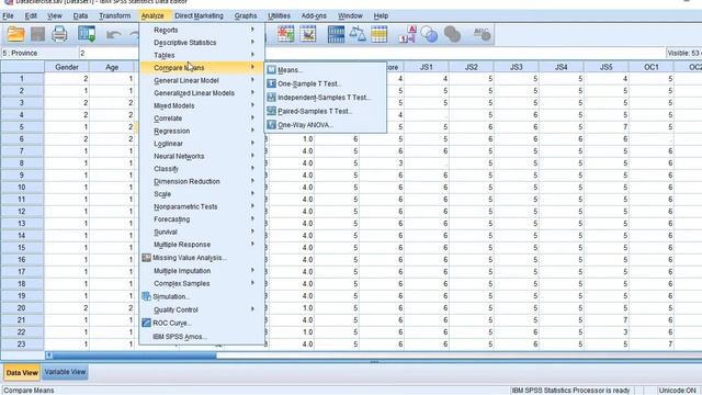 ANOVA with Eta Square and Post Hoc Test смотреть онлайн