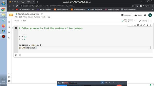 Python program to find the maximum and minimum - Google Colab смотреть онлайн