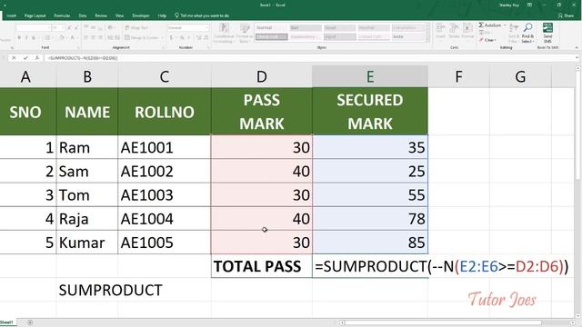 Count Rows based on Another Column Values in Excel Tamil смотреть онлайн