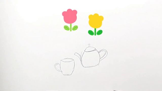 draw a kettle.нарисовать чайник.dibujar una tetera. смотреть онлайн