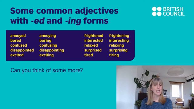 Grammar lesson: Adjectives ending in -ed and -ing смотреть онлайн