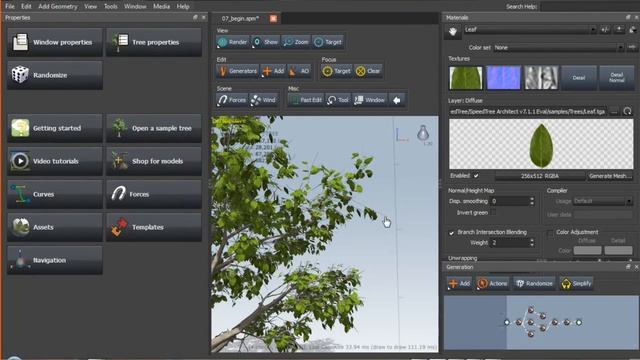 Быстрое моделирование дерева. Speed tree смотреть онлайн