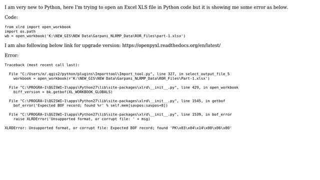 GIS: Getting error while opening excel file in Python (3 Solutions!!) смотреть онлайн