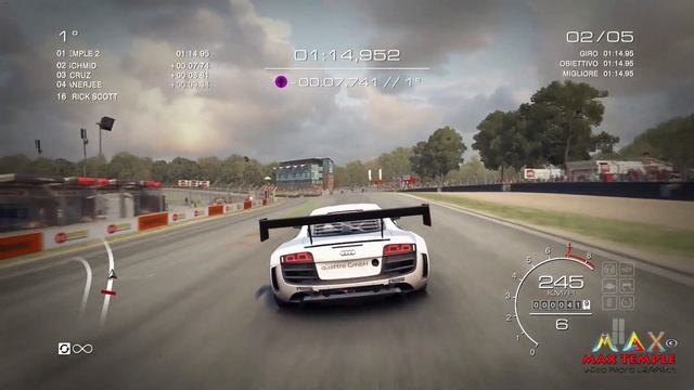 Grid Autosport Review Settings Audi R8 LMS Ultra - Max Temple - Brands Hatch смотреть онлайн