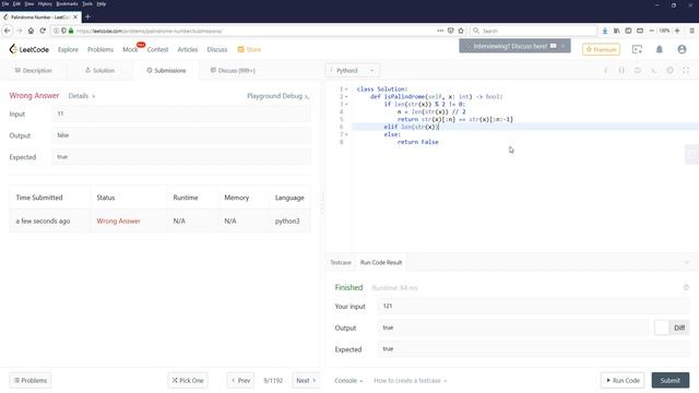 LeetCode Solutions (Python) | #9 Palindrome Number смотреть онлайн
