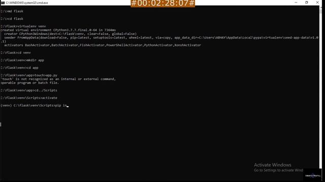 Setting up virtual environment in flask for the first time and rendering html file using flaskserve смотреть онлайн