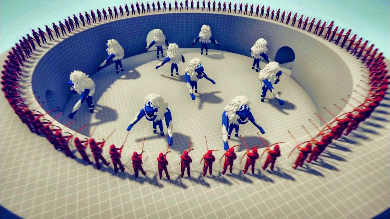 ATTACK FROM ALL DIRECTIONS Vs YETI | TABS - Totally Accurate Battle Simulator