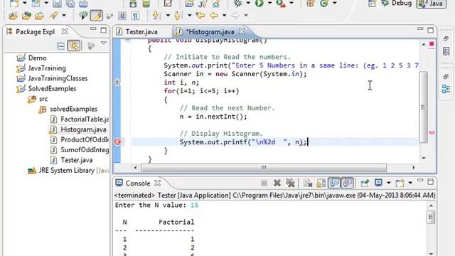 #30 Java Program to display Histogram || Core Java in Tamil смотреть онлайн