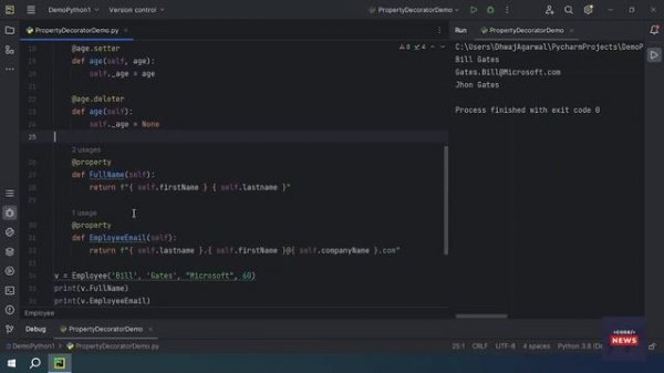 Property Python Decorator | Property Decorators in Python