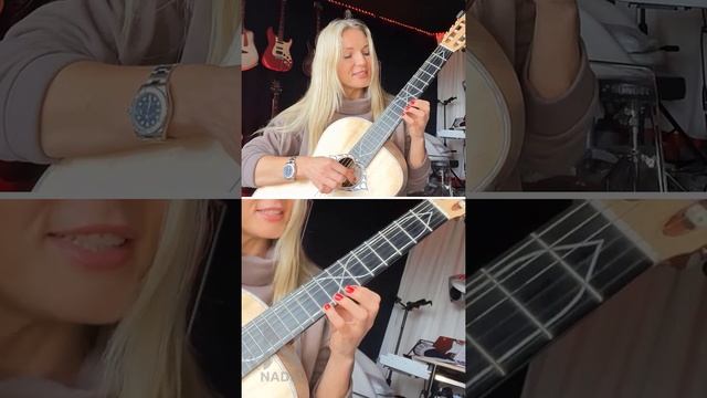 Как играть В лесу родилась елочка на одной струне Куплет и Припев Надия Косинская #shorts смотреть онлайн