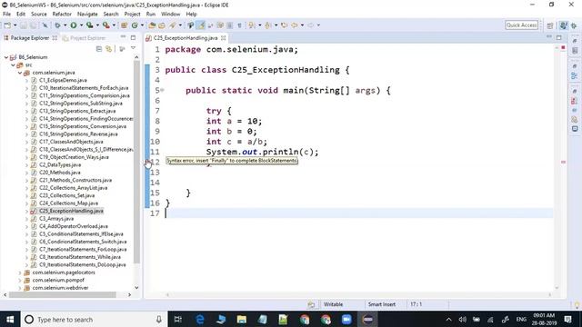 40 Exception Handling Part1 смотреть онлайн
