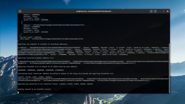 LP token rewards script in action - Algorand (python sdk) смотреть онлайн