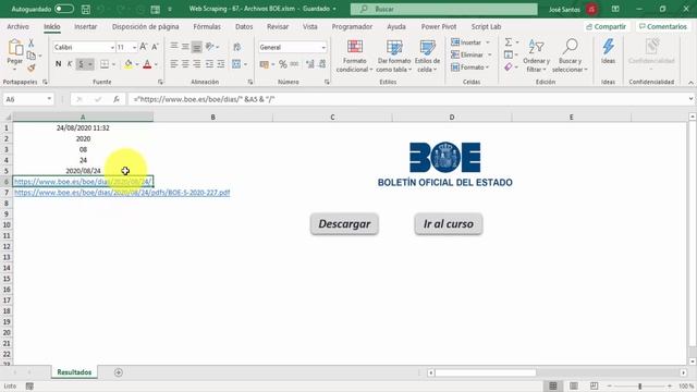 Descarga Archivos Alojados en Webs con VBA - Web Scraping - Descarga BOE en PDF de Manera Automátic смотреть онлайн