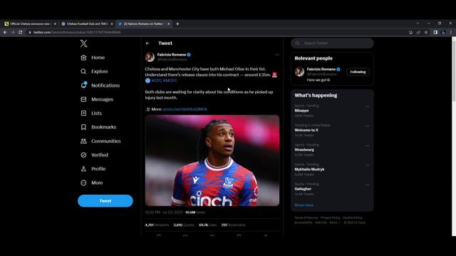 OLISE SOON, WAHI TO CHELSEA? HUDSON-ODIO TO LAZIO?, and more news. смотреть онлайн