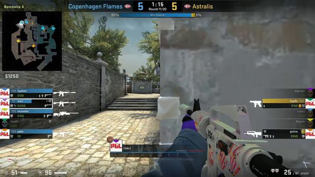 Astralis vs Copenhagen Flames - Map Overpass - PGL Major Stockholm 2021 Challenger Stage смотреть онлайн