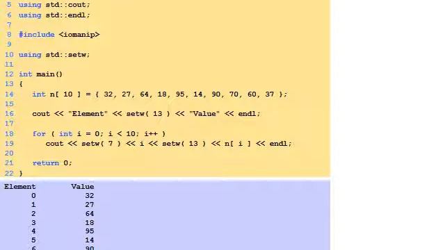 Arrays in C++ | Declaration and Initialization of Arrays | Example programs using int and char arra смотреть онлайн