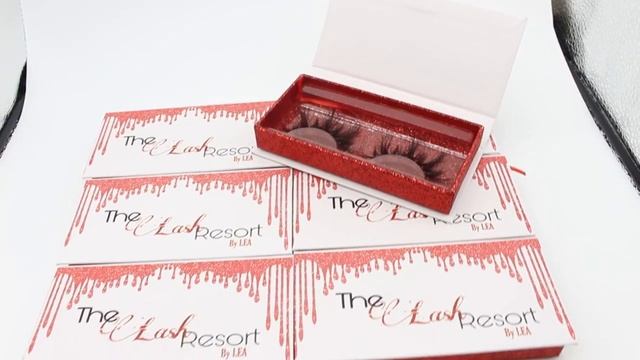 Красные капельки прямоугольные норковые ресницы на заказ, упаковочная коробка с логотипом бренда, смотреть онлайн