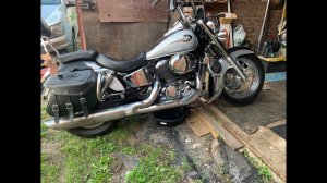 Первое ТО замена масла и фильтров на Honda Shadow 400