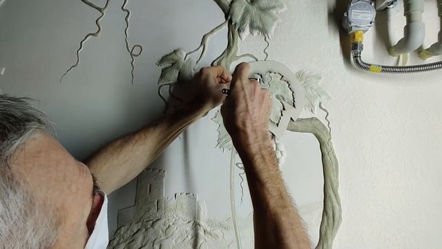 Барельеф "Виноградная лоза" Покраска смотреть онлайн