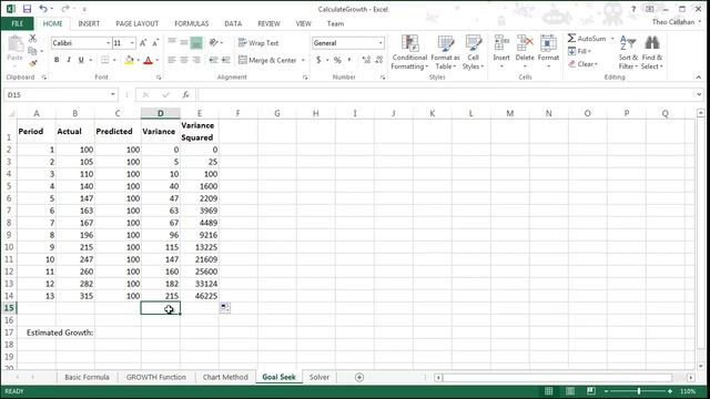 Calculating Growth In Excel - Numerical Method, Goal Seek смотреть онлайн