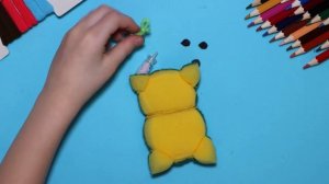 Поделки, поделки самоделки, своими руками, поделка Мишка, поделки из губки своими руками