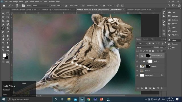 How to Blend Two Images in Photoshop Animals Photo Manipulation/new effect on photoshop step by ste смотреть онлайн