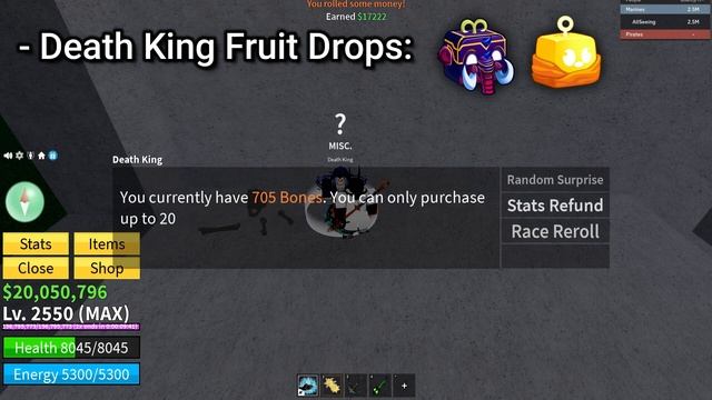 ? Death King Rolls VS ? Fruit Gacha Roll | Blox Fruits UPDATE 20 ? смотреть онлайн