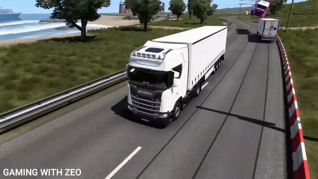 Crashes on the road - Euro Truck Simulator 2 - PS5 GAMEPLAY смотреть онлайн