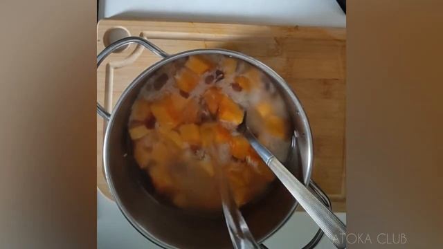 Rice Porridge With Pumpkin, Raisins And Honey/Рисовая каша с тыквой #cooking #respect #pumpkin