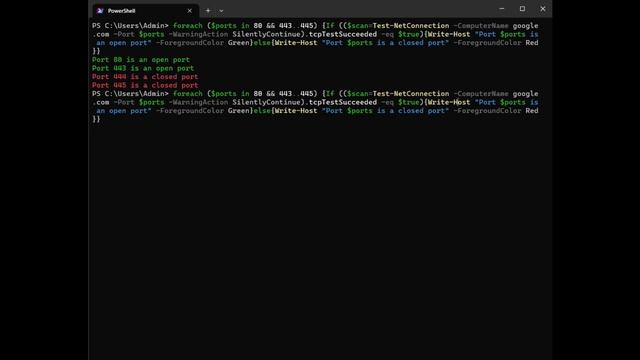 How to scan multiple ports using PowerShell script смотреть онлайн