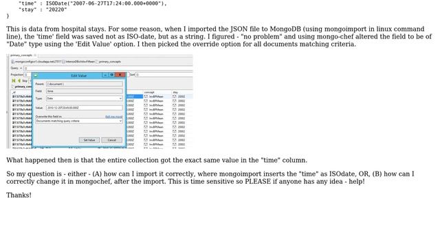 Databases: MongoDB/Mongochef: import from JSON changed dates to string смотреть онлайн